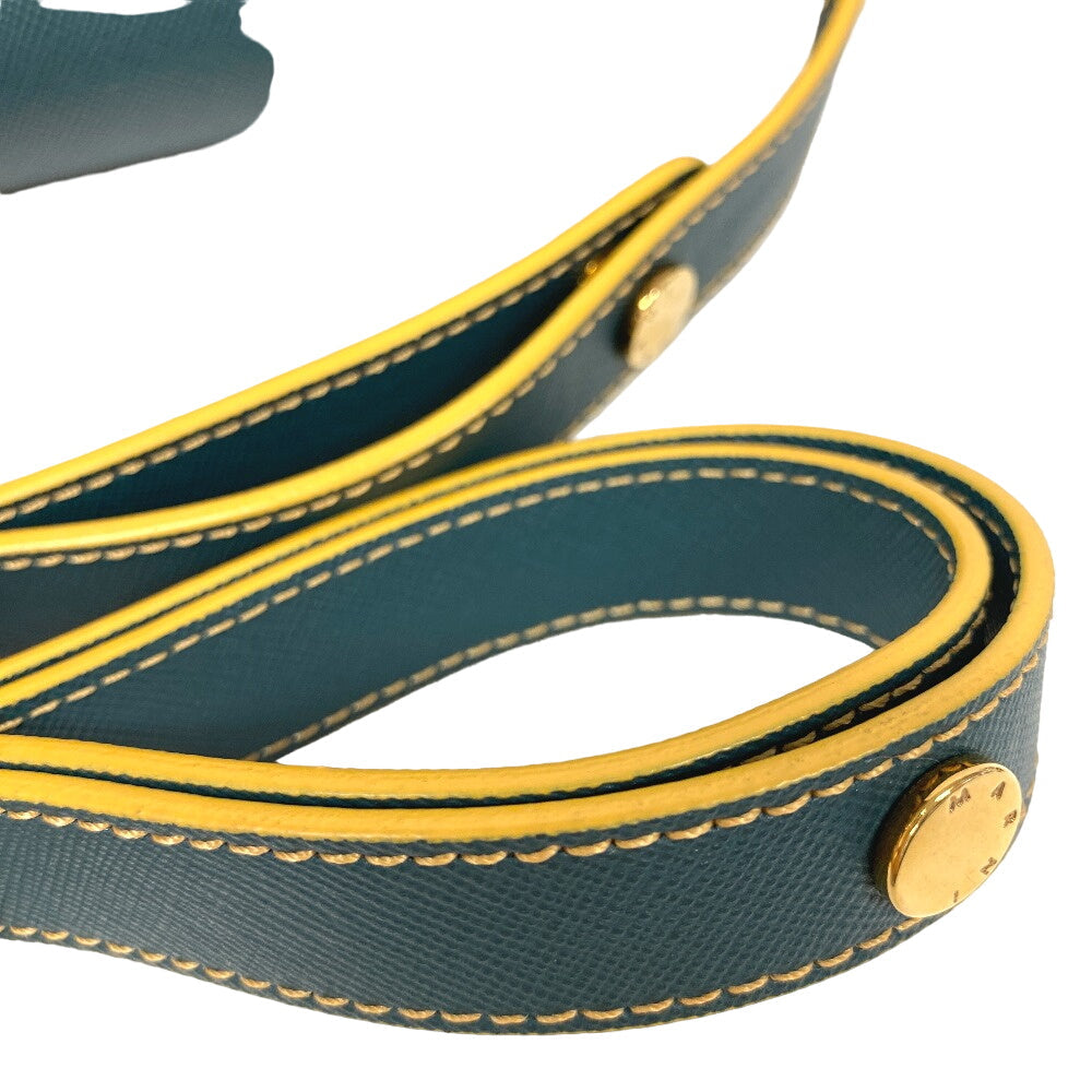 MARNI Shoulder Bag leather green trunk Women Used Authentic