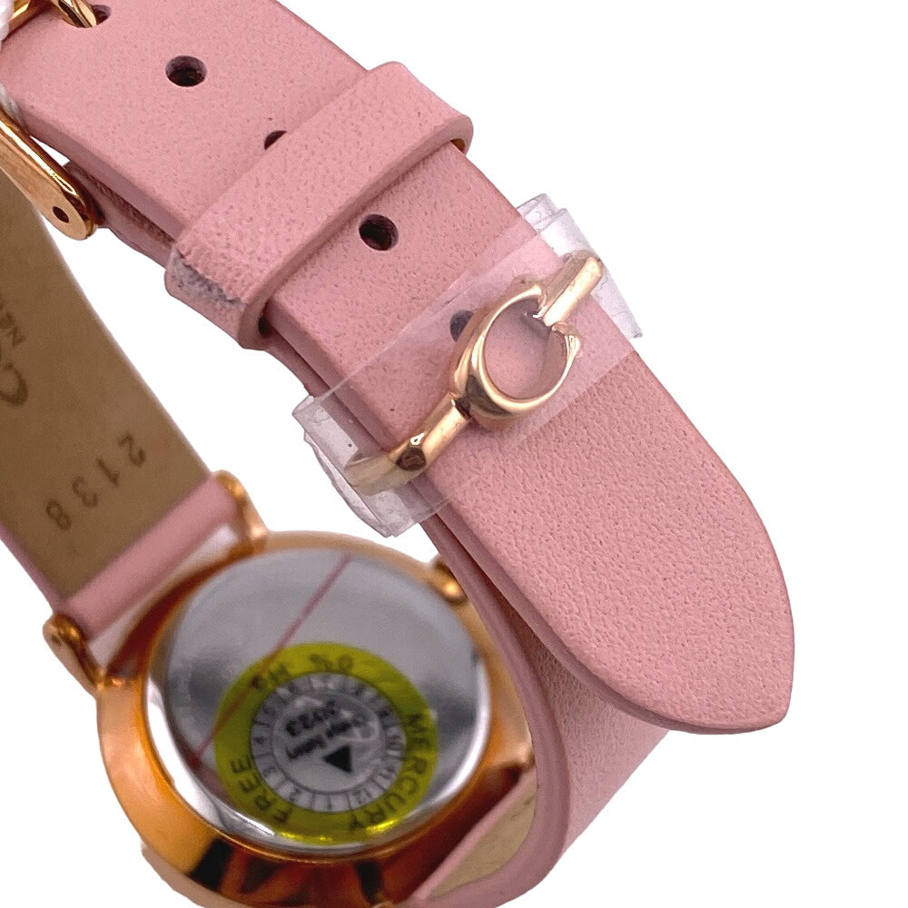 COACH Watches 14503628 leather pink Pink pearl Women Used Authentic