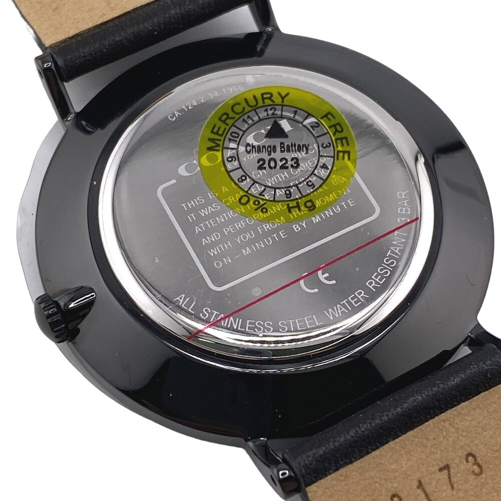 COACH Watches 14602528 Stainless Steel , Leather black CHARLES Navy dial Women(Unisex) Used Authentic