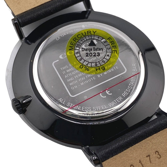 COACH Watches 14602528 Stainless Steel , Leather black CHARLES Navy dial Women(Unisex) Used Authentic