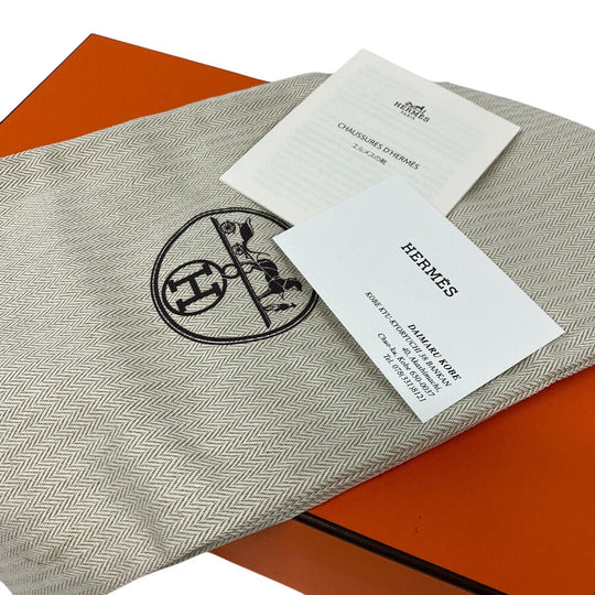 HERMES Sandals leather Red Espadrille Ancone Chene Dunkle Women 34 Used Authentic