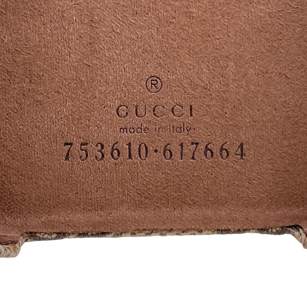 GUCCI iPhone case 753610 PVC beige iPhone14PRO GG Supreme unisex(Unisex) Used Authentic