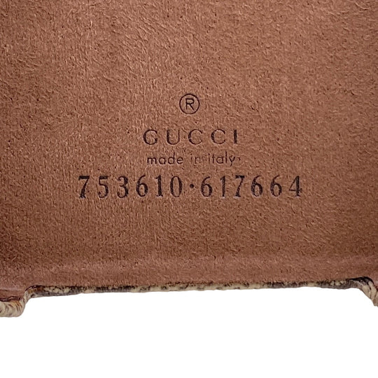 GUCCI iPhone case 753610 PVC beige iPhone14PRO GG Supreme unisex(Unisex) Used Authentic