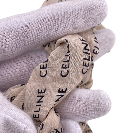 CELINE hair accessory silk beige Shush Leyure Women Used Authentic