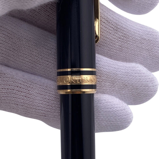 MONTBLANC fountain pen Resin, Gold Plated Nib: 14K black 4810 14K M Meistersteck mens Used Authentic