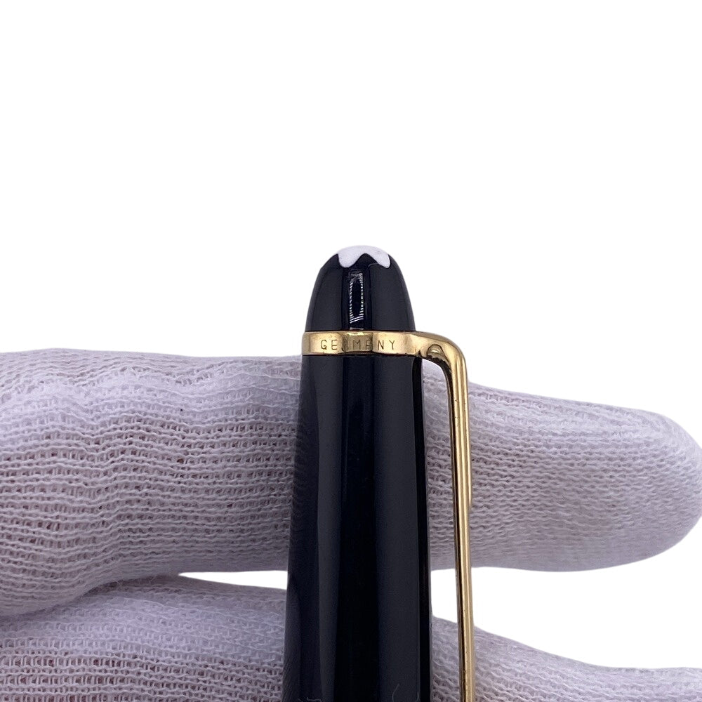 MONTBLANC fountain pen Resin, Gold Plated Nib: 14K black 4810 14K M Meistersteck mens Used Authentic