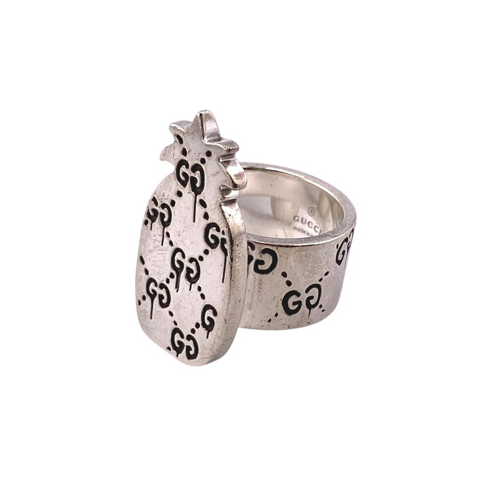 GUCCI Ring Silver925 Silver 925 23.4g GG pineapple mens Used Authentic