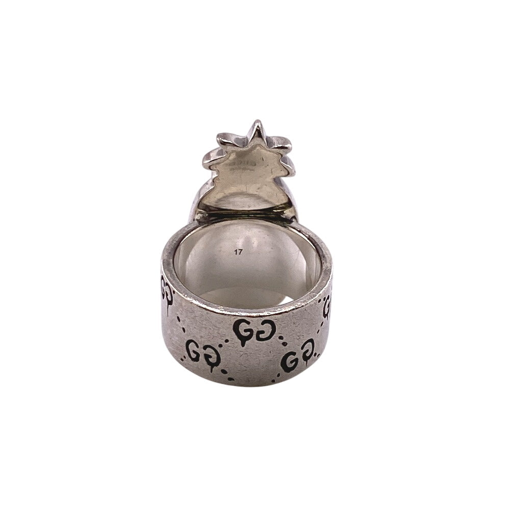 GUCCI Ring Silver925 Silver 925 23.4g GG pineapple mens Used Authentic