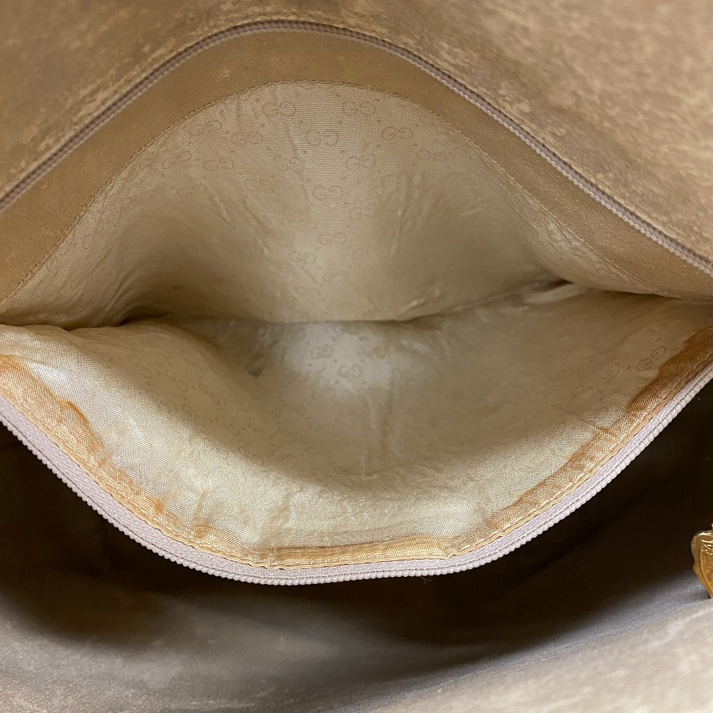 GUCCI Shoulder Bag 001�E090�E0729 Canvas, Leather white Old Gucci Flora GG Women Used Authentic