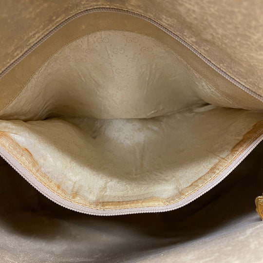 GUCCI Shoulder Bag 001�E090�E0729 Canvas, Leather white Old Gucci Flora GG Women Used Authentic