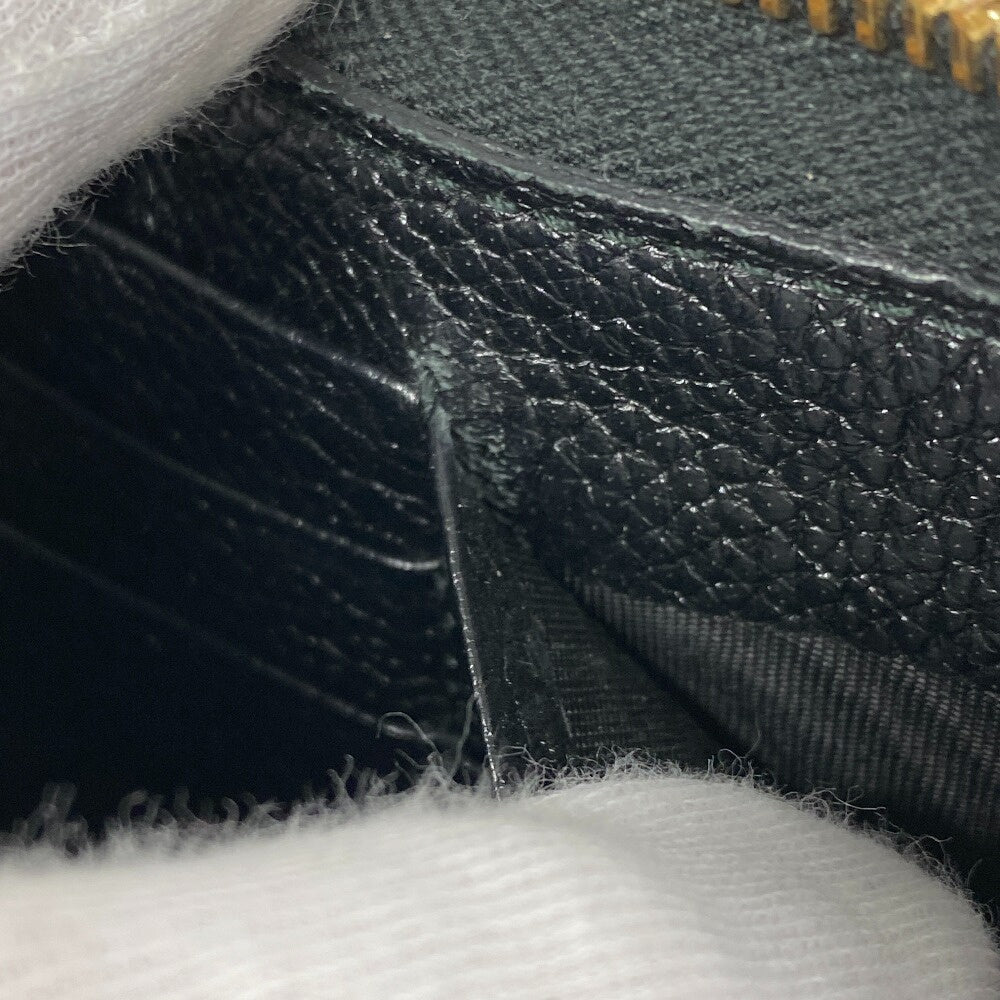 GUCCI Long Wallet Purse 570661 leather black Zip Around Zumi Women Used Authentic