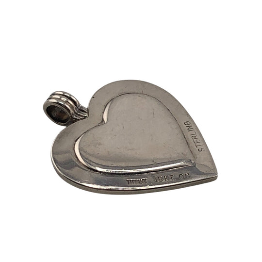 TIFFANY&Co. Pendant top Silver925 Silver Heart Plate Top Women Used Authentic