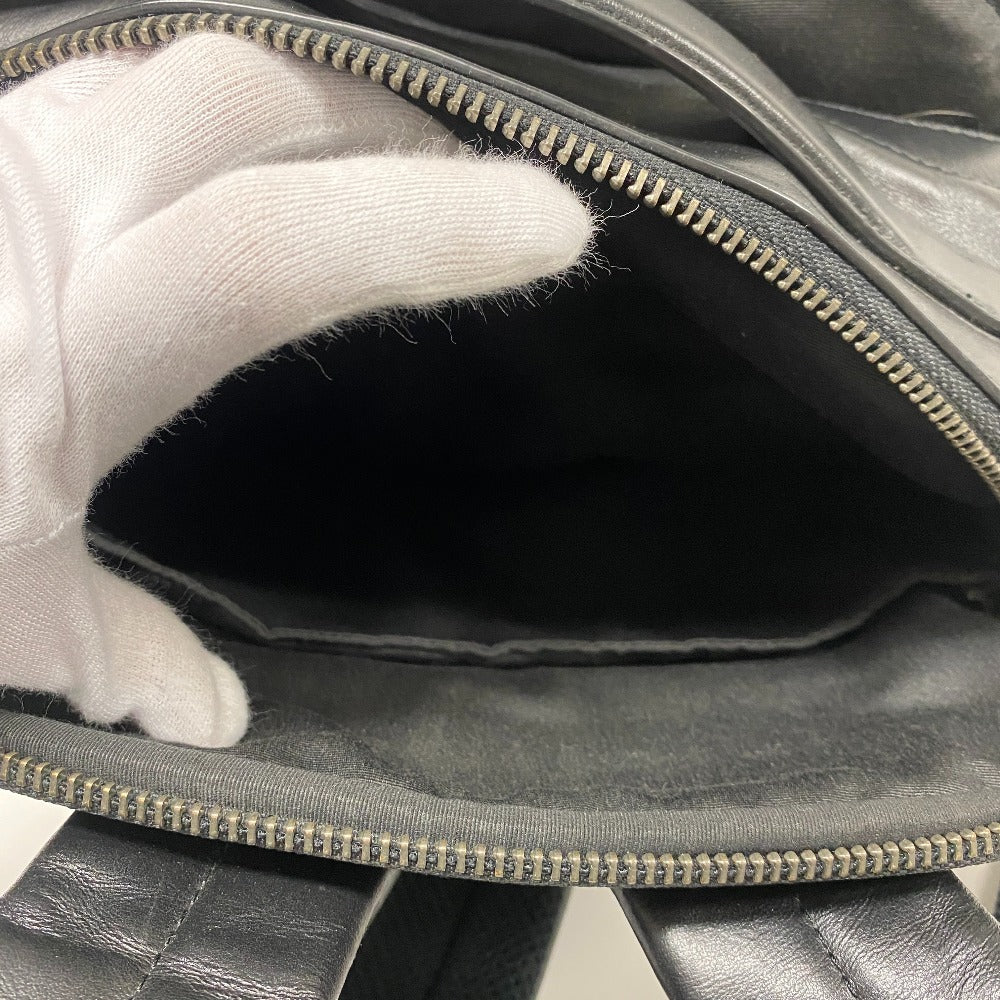 COACH Backpack C3230 leather Navy Signature mens Used Authentic