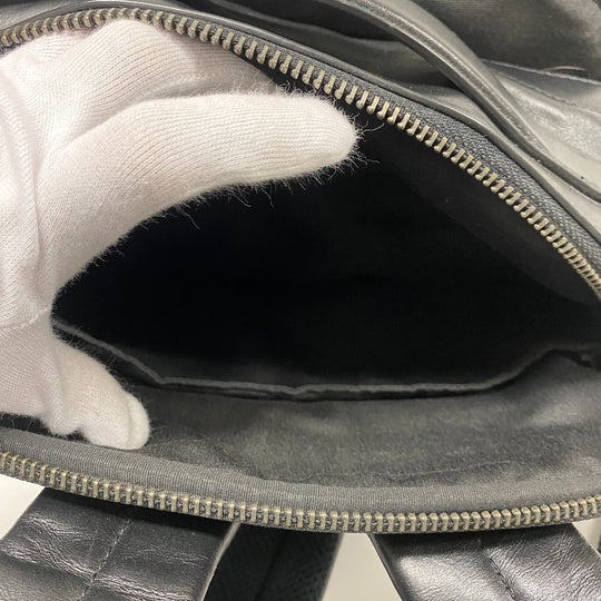 COACH Backpack C3230 leather Navy Signature mens Used Authentic