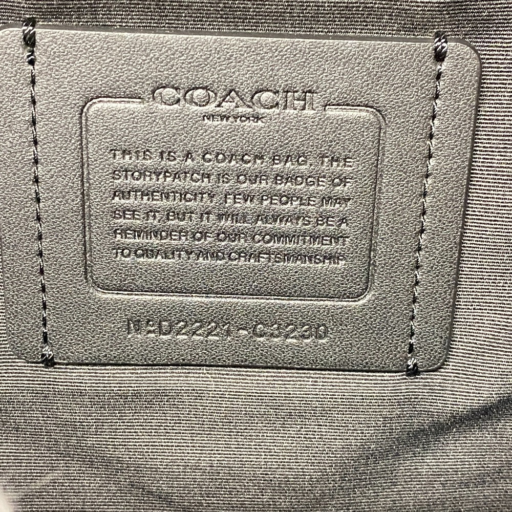 COACH Backpack C3230 leather Navy Signature mens Used Authentic