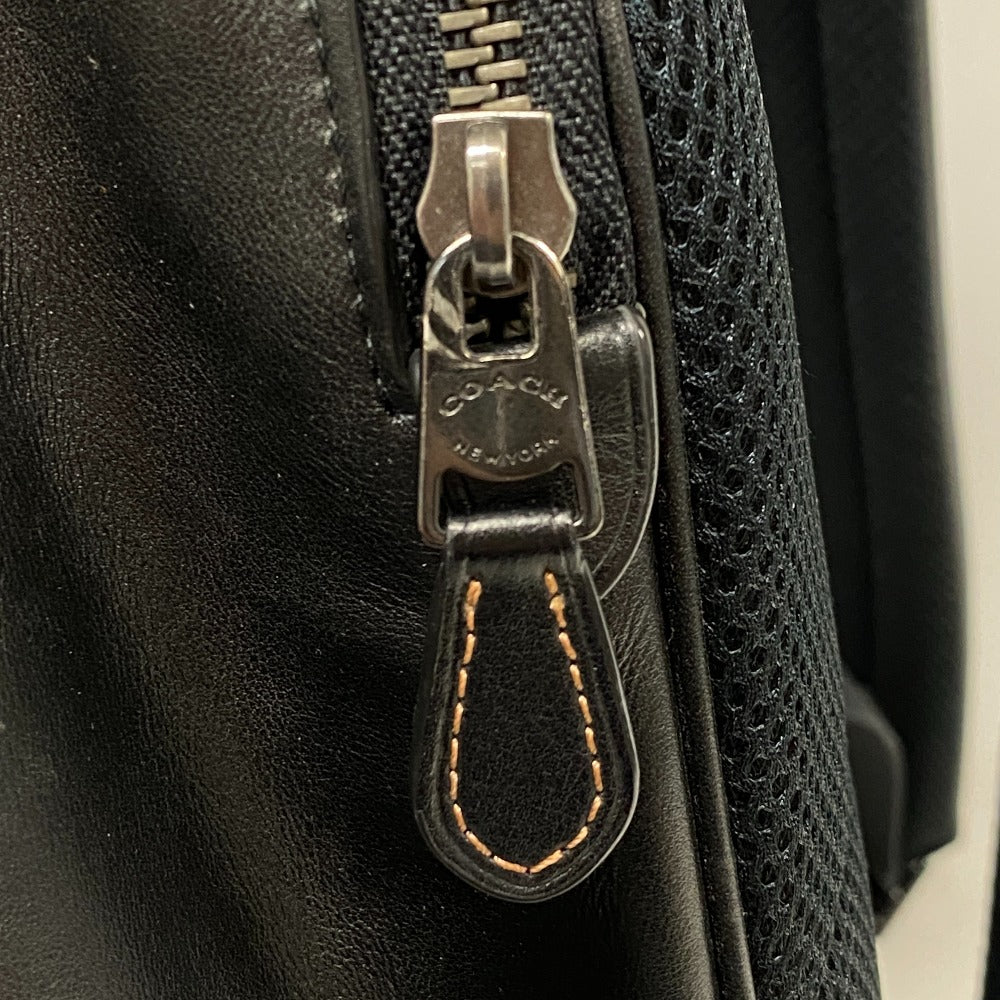 COACH Backpack C3230 leather Navy Signature mens Used Authentic