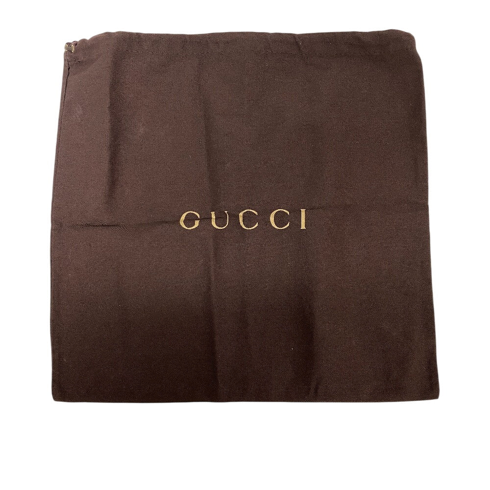 GUCCI Shoulder Bag 268642 leather black Horse pit Abbey Women Used Authentic