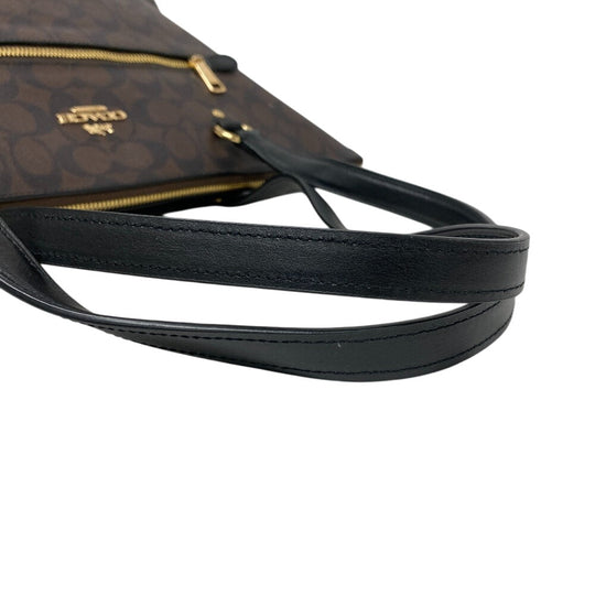 COACH Tote Bag F79609 leather Brown Signature Women Used Authentic