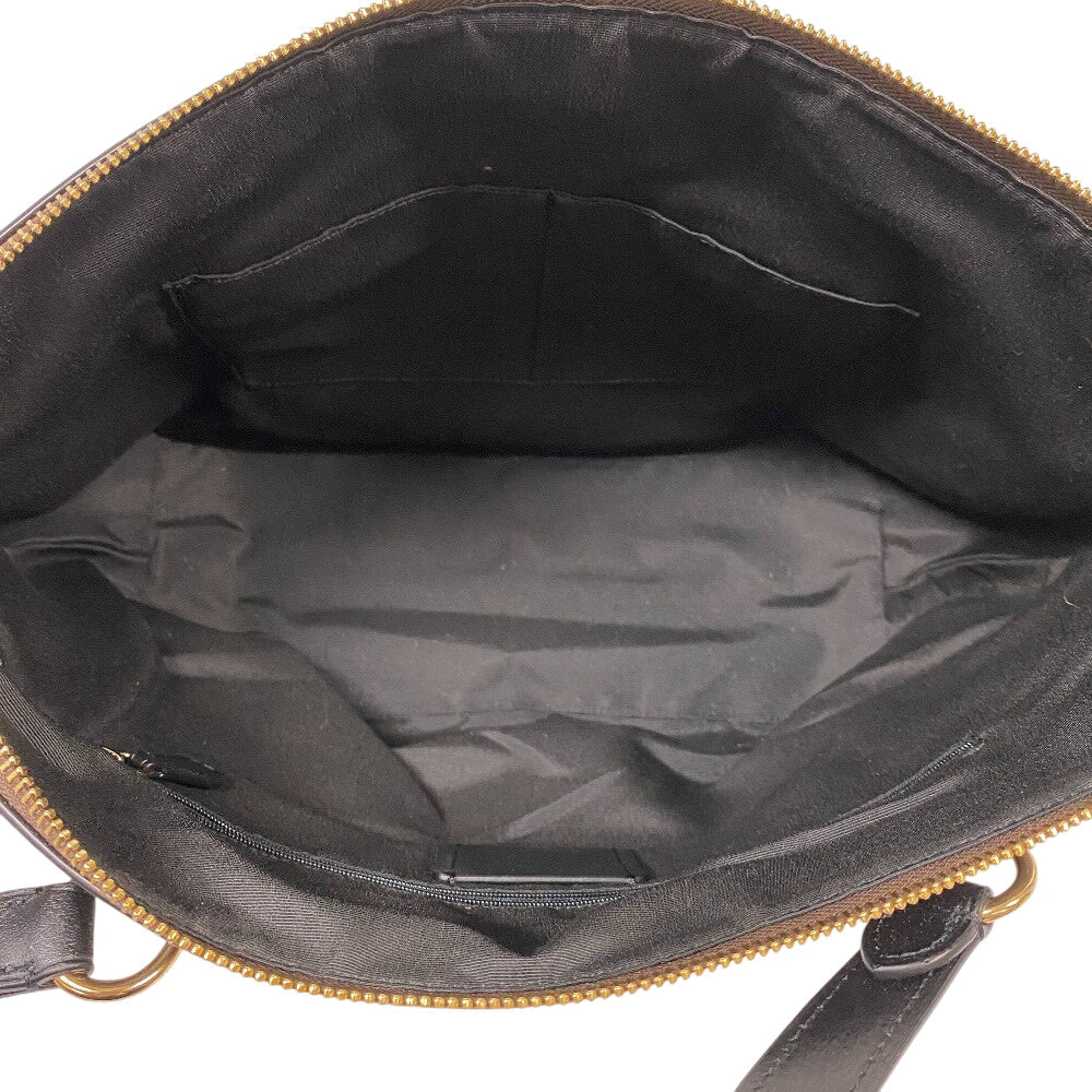 COACH Tote Bag F79609 leather Brown Signature Women Used Authentic