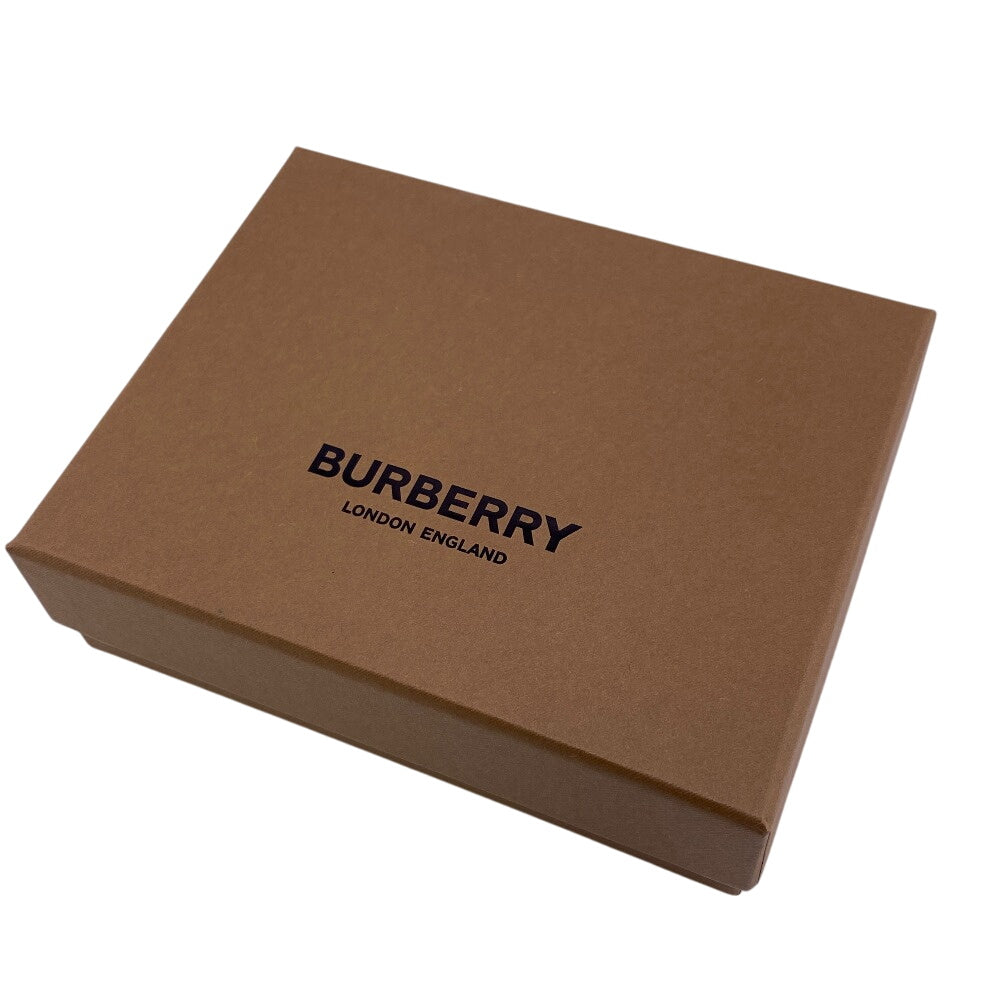 BURBERRY Coin case leather blue TB monogram logo Women Used Authentic