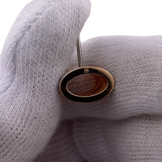 HERMES Pierce Gold Plated gray Mini Pop Ash H Women Used Authentic