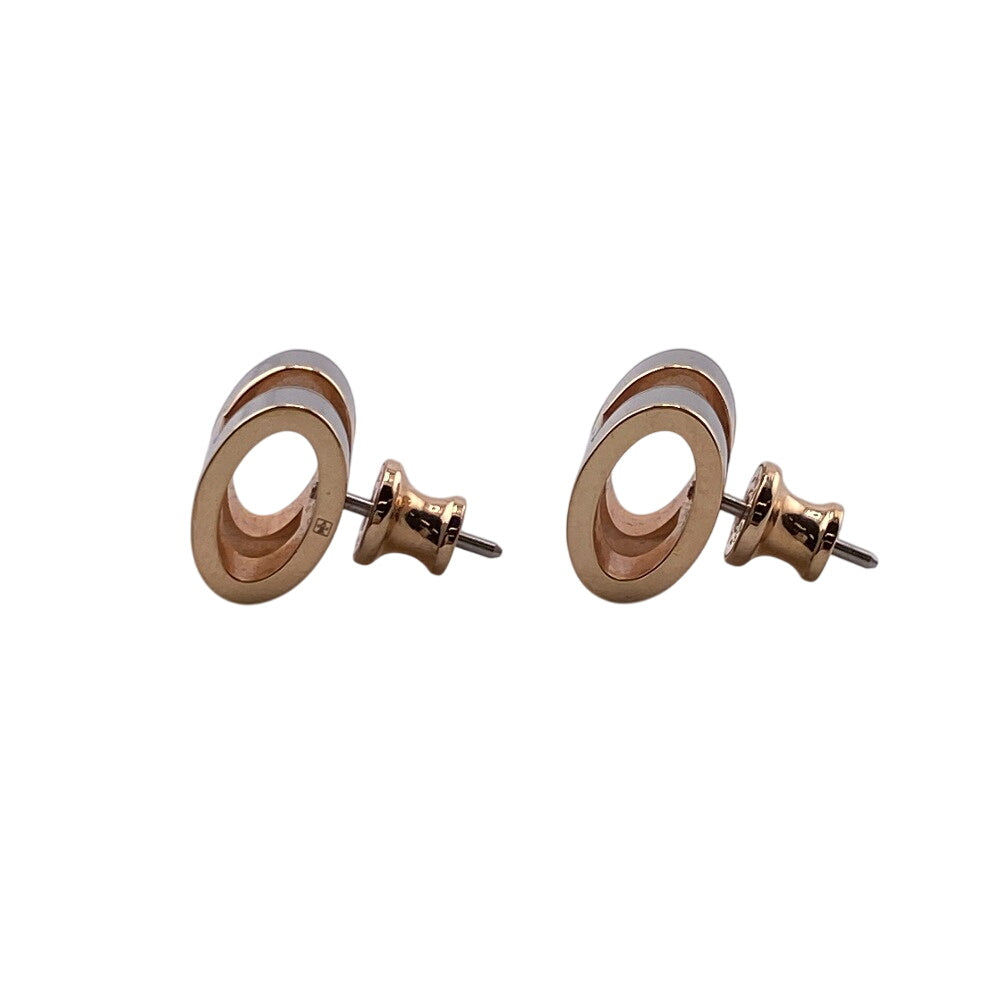 HERMES Pierce Gold Plated gray Mini Pop Ash H Women Used Authentic