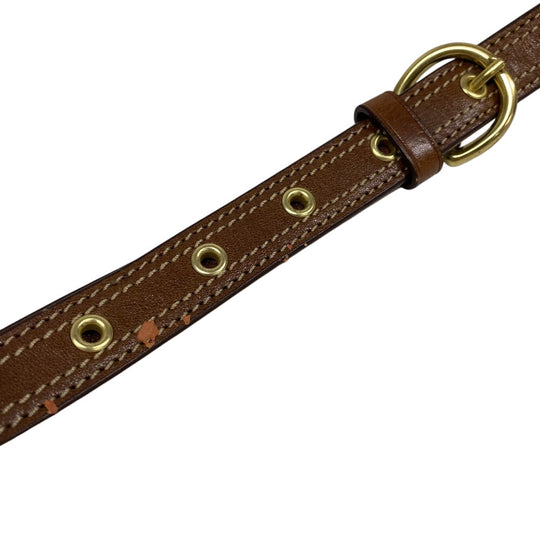 COACH Shoulder Bag 12988 Canvas, Leather Brown Op art Women Used Authentic