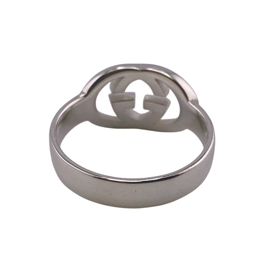 GUCCI Ring 190483-J8400 Silver925 Silver SilverBrit Interlocking G mens Used Authentic