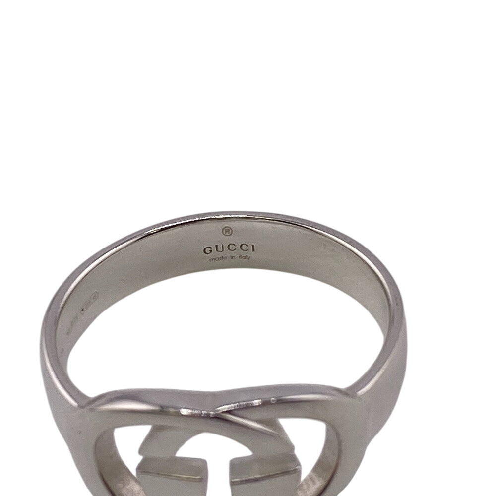 GUCCI Ring 190483-J8400 Silver925 Silver SilverBrit Interlocking G mens Used Authentic