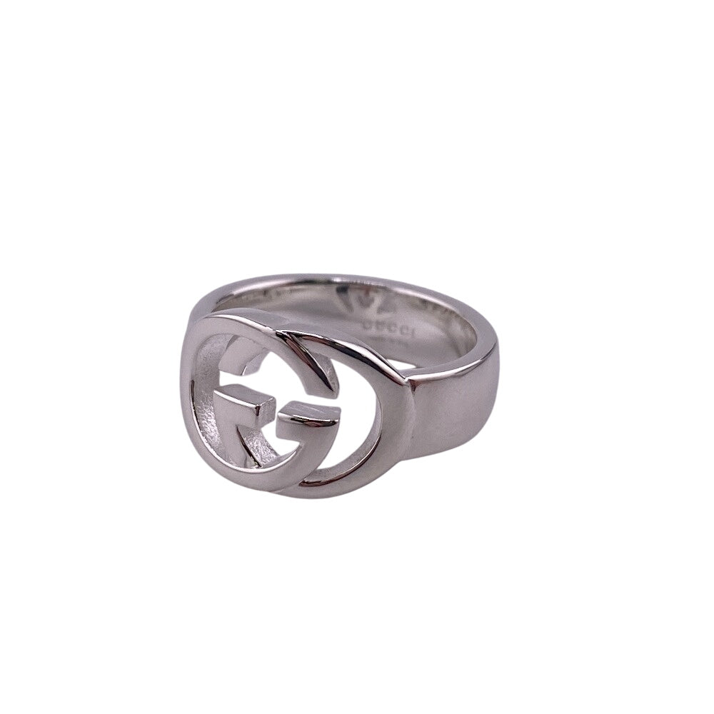 GUCCI Ring 190483-J8400 Silver925 Silver SilverBrit Interlocking G Women 7 Used Authentic