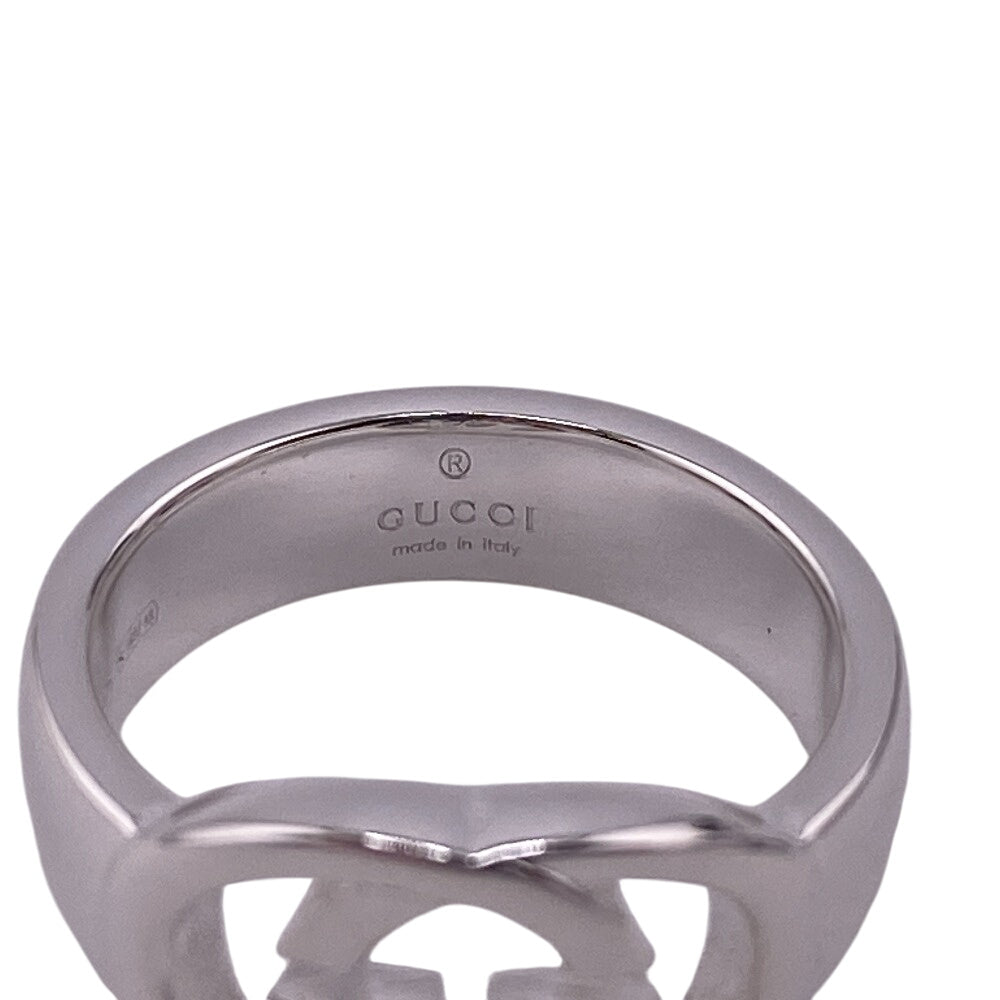GUCCI Ring 190483-J8400 Silver925 Silver SilverBrit Interlocking G Women 7 Used Authentic