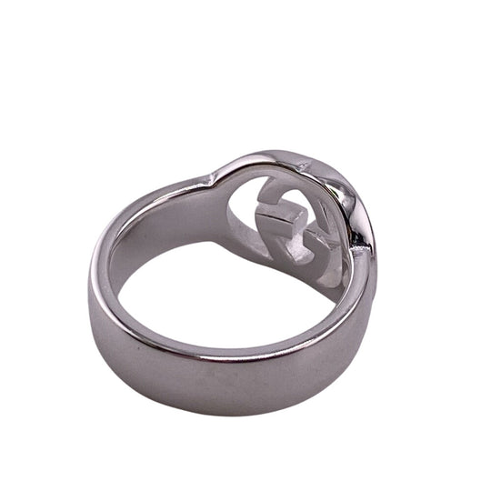 GUCCI Ring 190483-J8400 Silver925 Silver SilverBrit Interlocking G Women 7 Used Authentic
