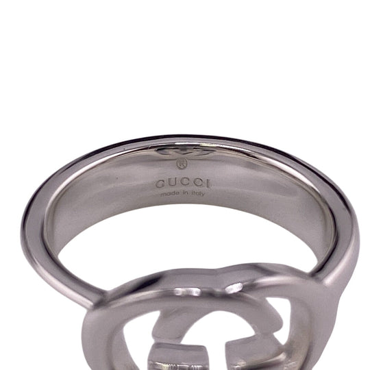 GUCCI Ring 190483-J8400 Silver925 Silver SilverBrit Interlocking G Women Used Authentic