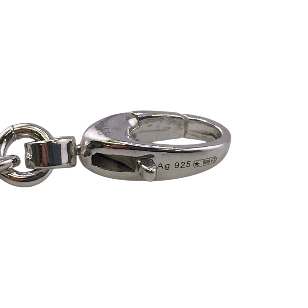 GUCCI Necklace 190484-J8400 Silver925 Silver Necklace SilverBrit Interlocking mens(Unisex) Used Authentic