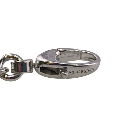 GUCCI Necklace 190484-J8400 Silver925 Silver Necklace SilverBrit Interlocking mens(Unisex) Used Authentic