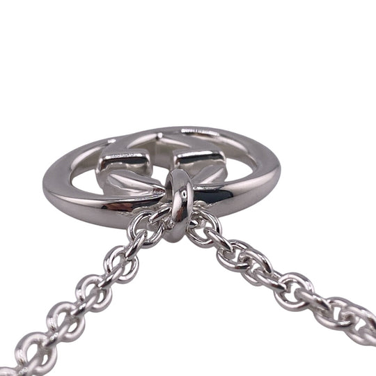 GUCCI Necklace 190484-J8400 Silver925 Silver Necklace SilverBrit Interlocking mens(Unisex) Used Authentic