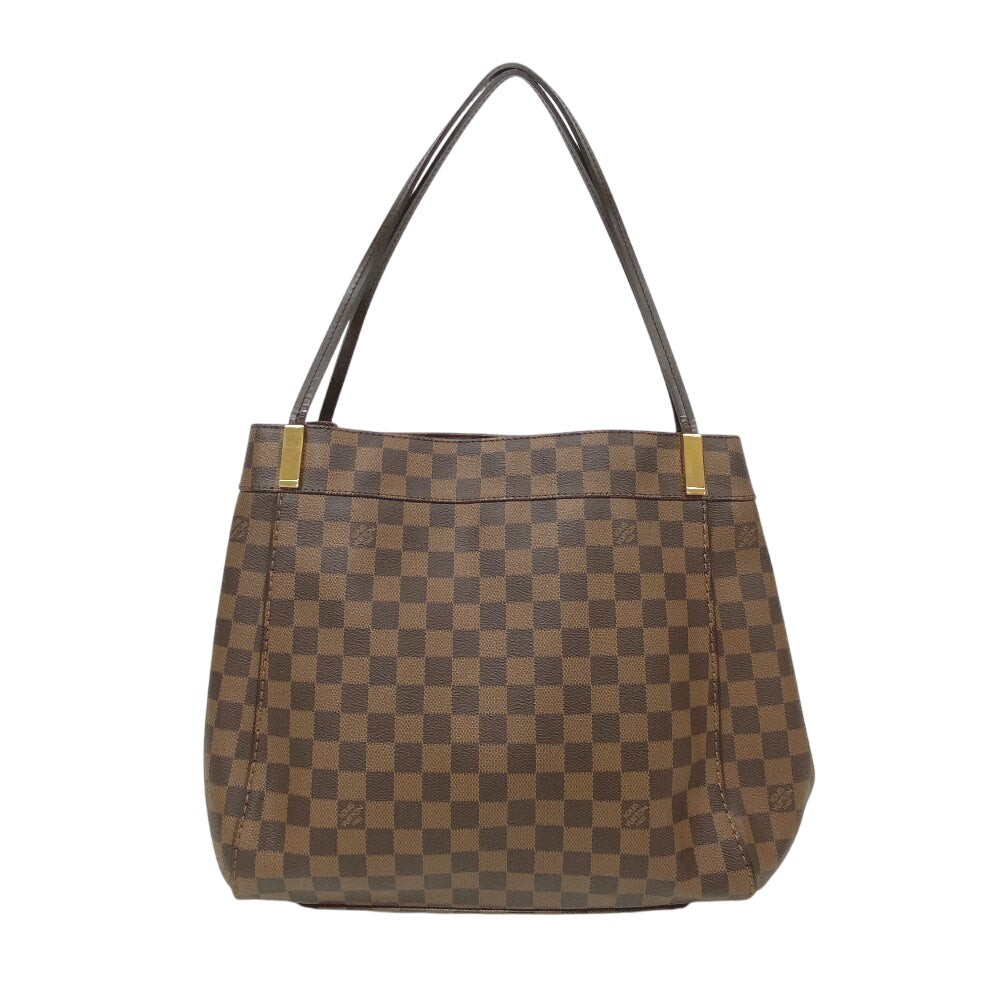 LOUIS VUITTON Tote Bag N41215 Damier Brown Damier Marley Bone PM Women Used Authentic