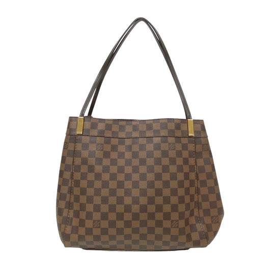 LOUIS VUITTON Tote Bag N41215 Damier Brown Damier Marley Bone PM Women Used Authentic