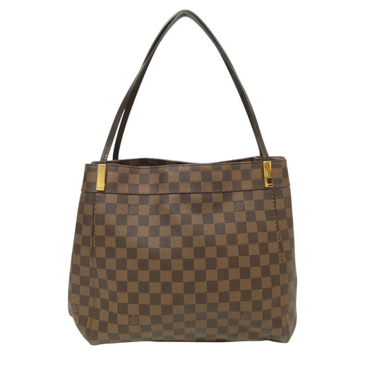 LOUIS VUITTON Tote Bag N41215 Damier Brown Damier Marley Bone PM Women Used Authentic