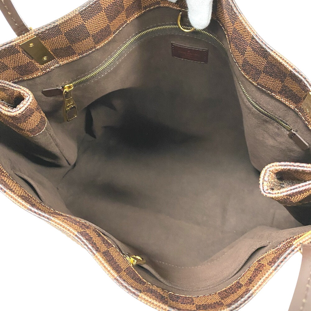 LOUIS VUITTON Tote Bag N41215 Damier Brown Damier Marley Bone PM Women Used Authentic