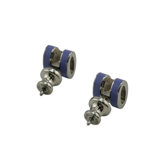 HERMES Pierce Gold Plated purple Mini Pop Ash H Women Used Authentic