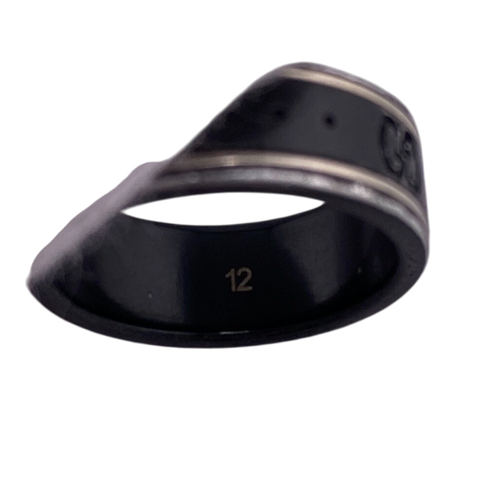GUCCI Ring ceramic black GG icon unisex(Unisex) Used Authentic