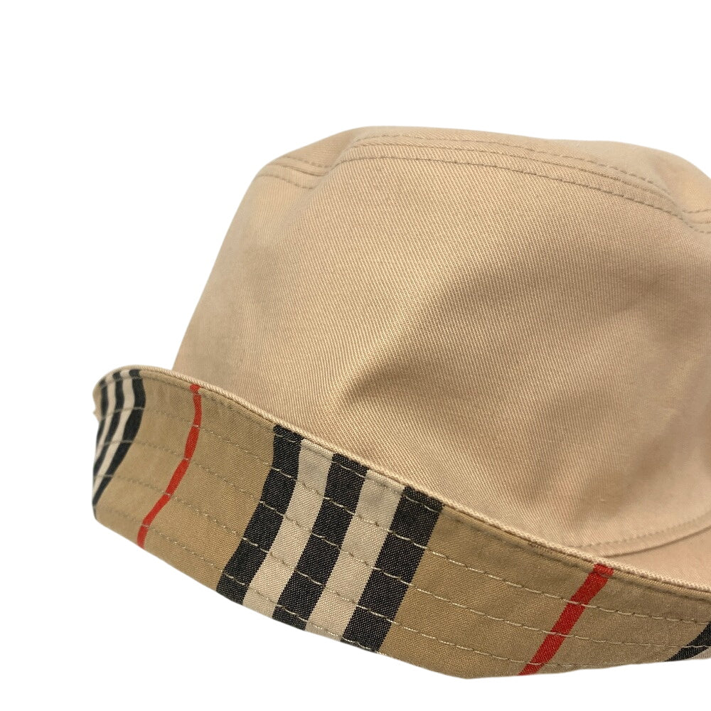 BURBERRY hat cotton beige Reversible Icon Stripe Vintage nova check Women(Unisex) Used Authentic