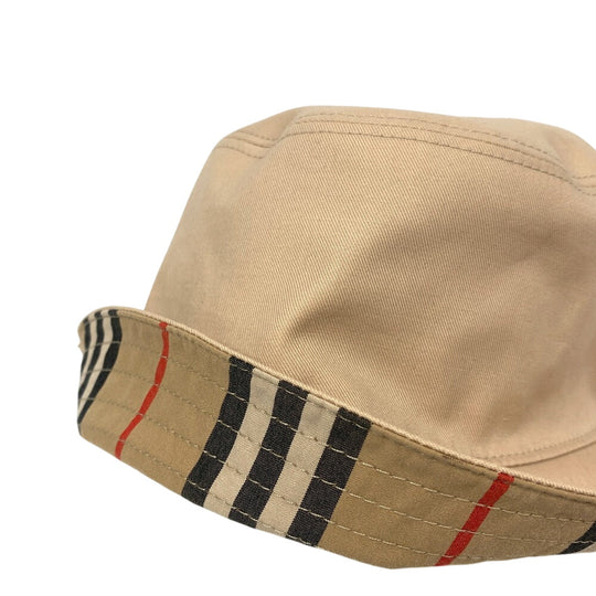 BURBERRY hat cotton beige Reversible Icon Stripe Vintage nova check Women(Unisex) Used Authentic