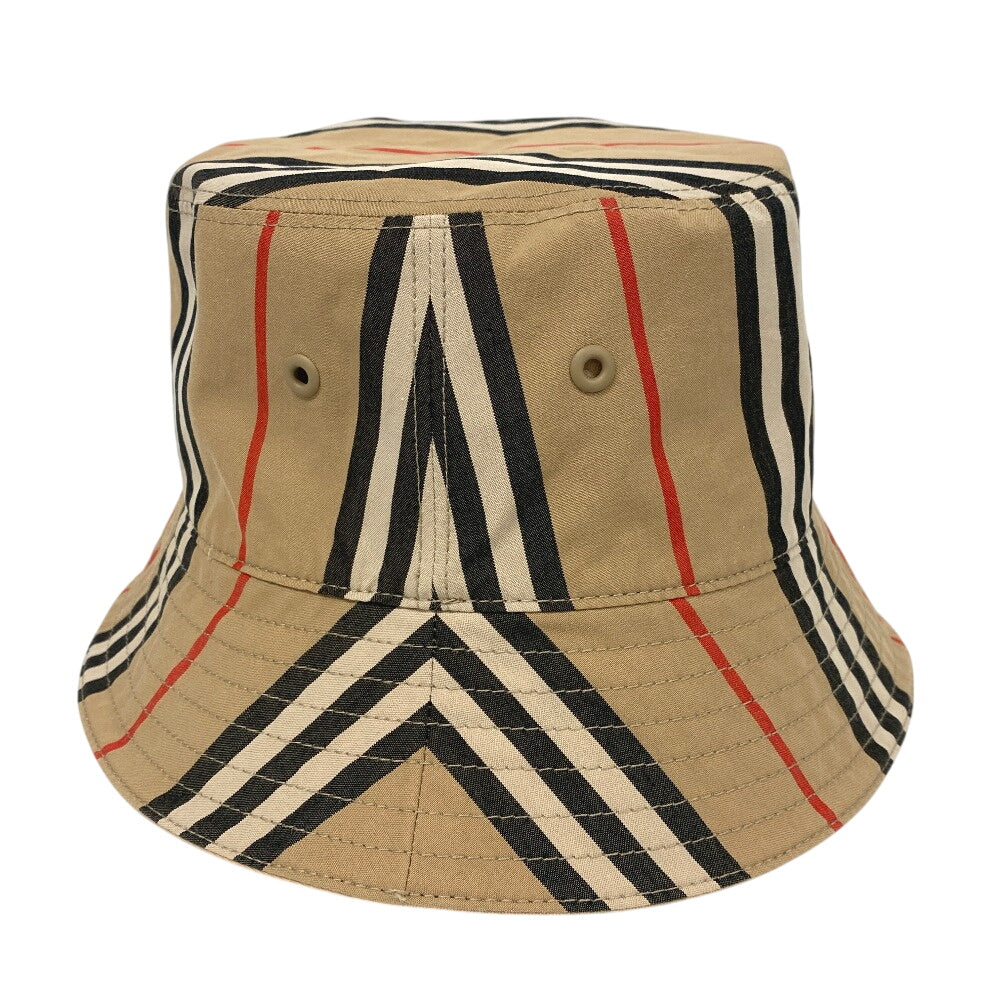 BURBERRY hat cotton beige Reversible Icon Stripe Vintage nova check Women(Unisex) Used Authentic