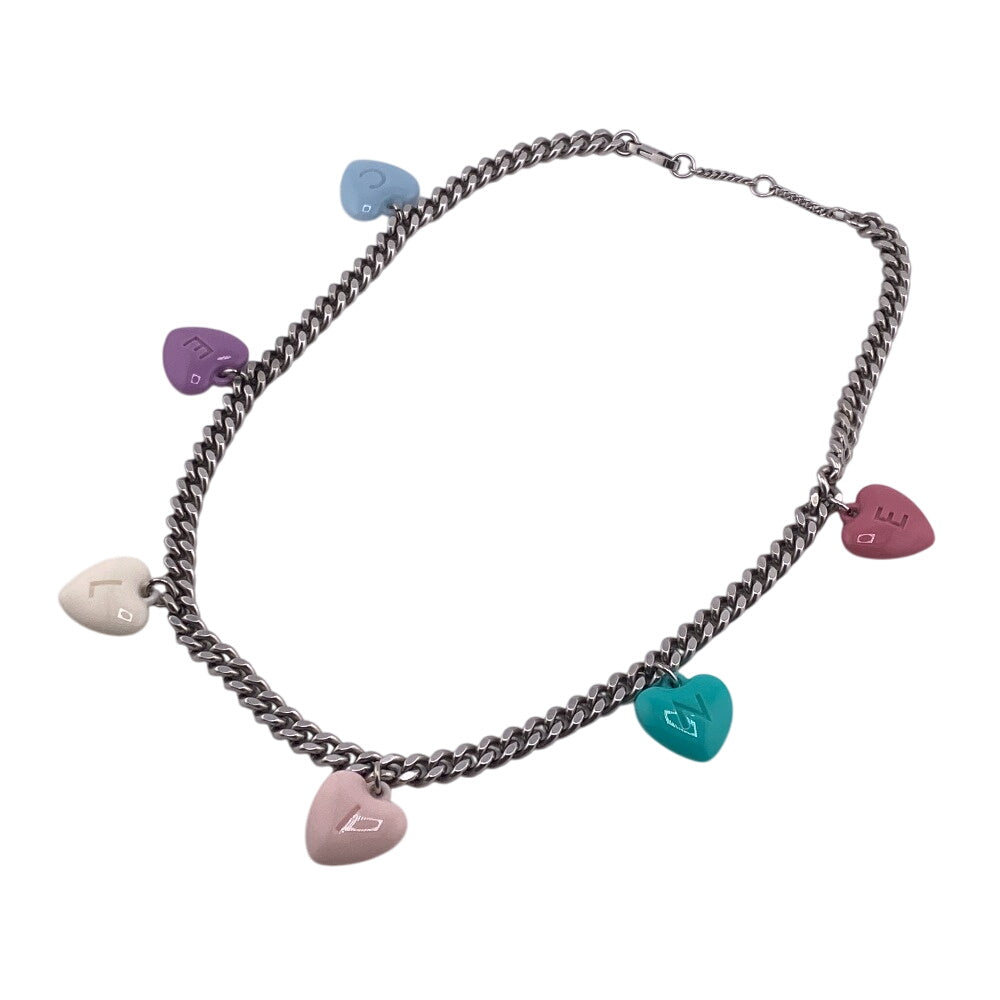 CELINE Necklace SLF1212 Silver Multi Women Used Authentic