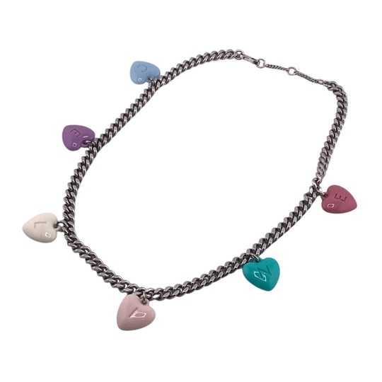 CELINE Necklace SLF1212 Silver Multi Women Used Authentic