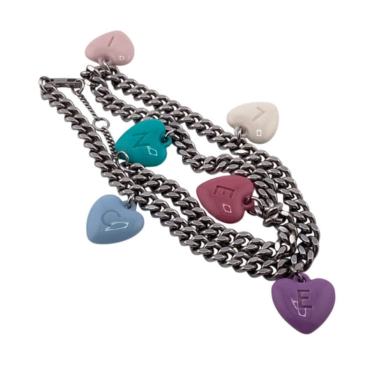 CELINE Necklace SLF1212 Silver Multi Women Used Authentic