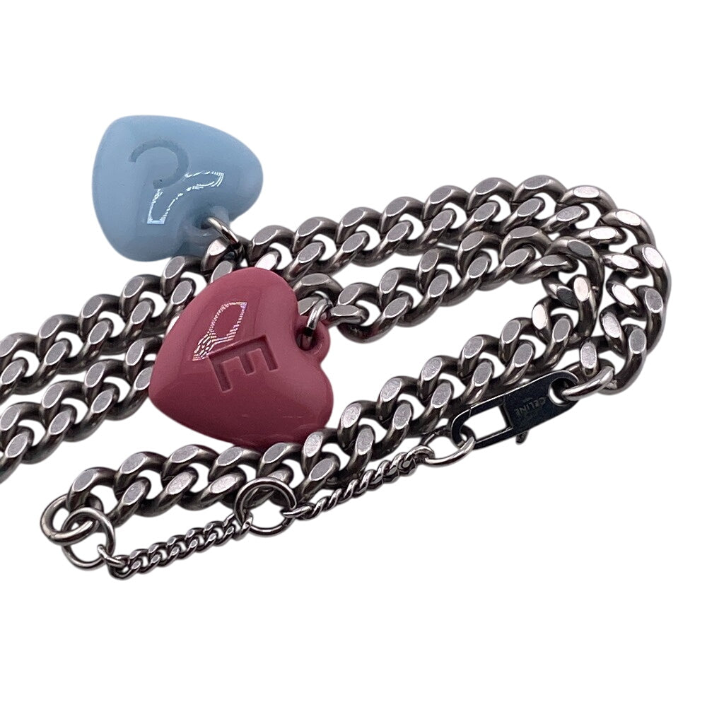 CELINE Necklace SLF1212 Silver Multi Women Used Authentic