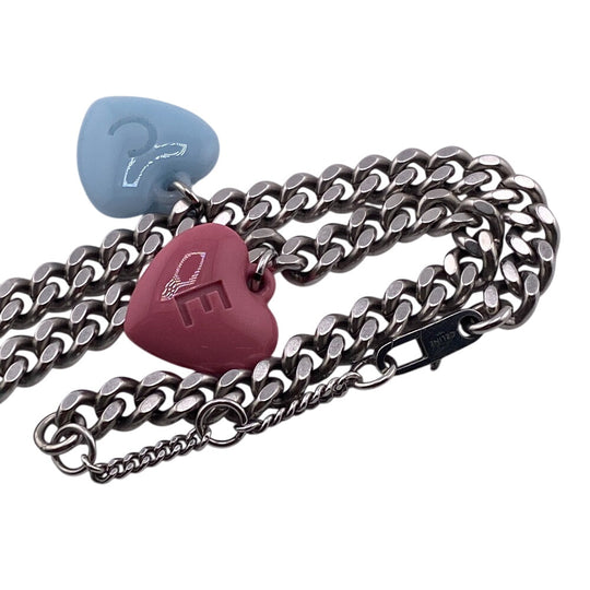 CELINE Necklace SLF1212 Silver Multi Women Used Authentic